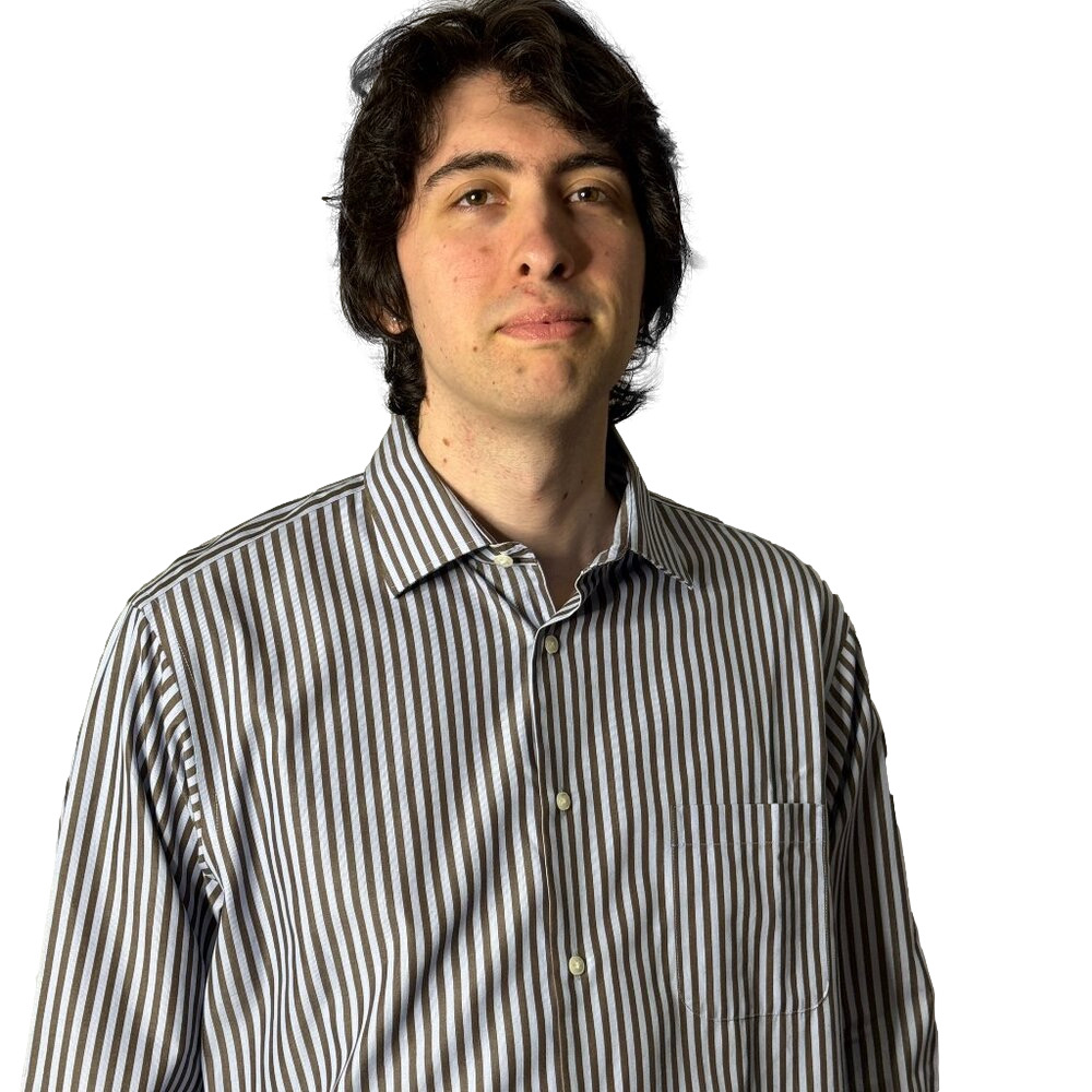 Hudson North Men's Classic Blue Striped Button Down Dress Shirt